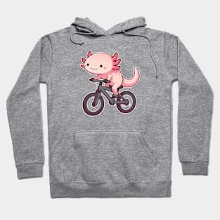 axolotl funny Biking Hoodie